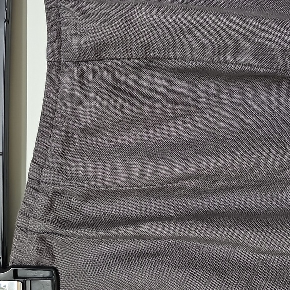 Eileen Fisher Gray Linen Slim Ankle Pant, Size Medium, New - Picture 4 of 10